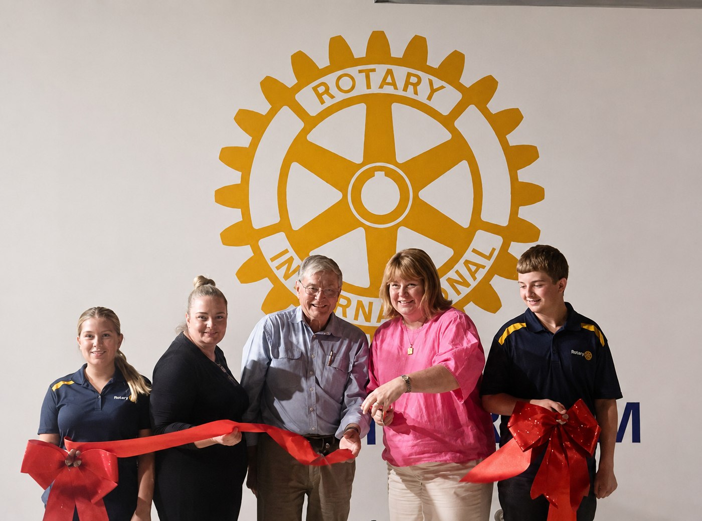 Cutting the ribbon at The Engine Room clubhouse, 1 April 2026